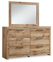 Load image into Gallery viewer, Hyanna Queen Panel Headboard with Mirrored Dresser, Chest and Nightstand
