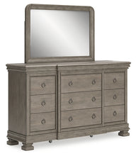 Load image into Gallery viewer, Lexorne King Sleigh Bed with Mirrored Dresser and Chest
